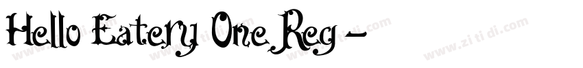 Hello Eatery One Reg字体转换